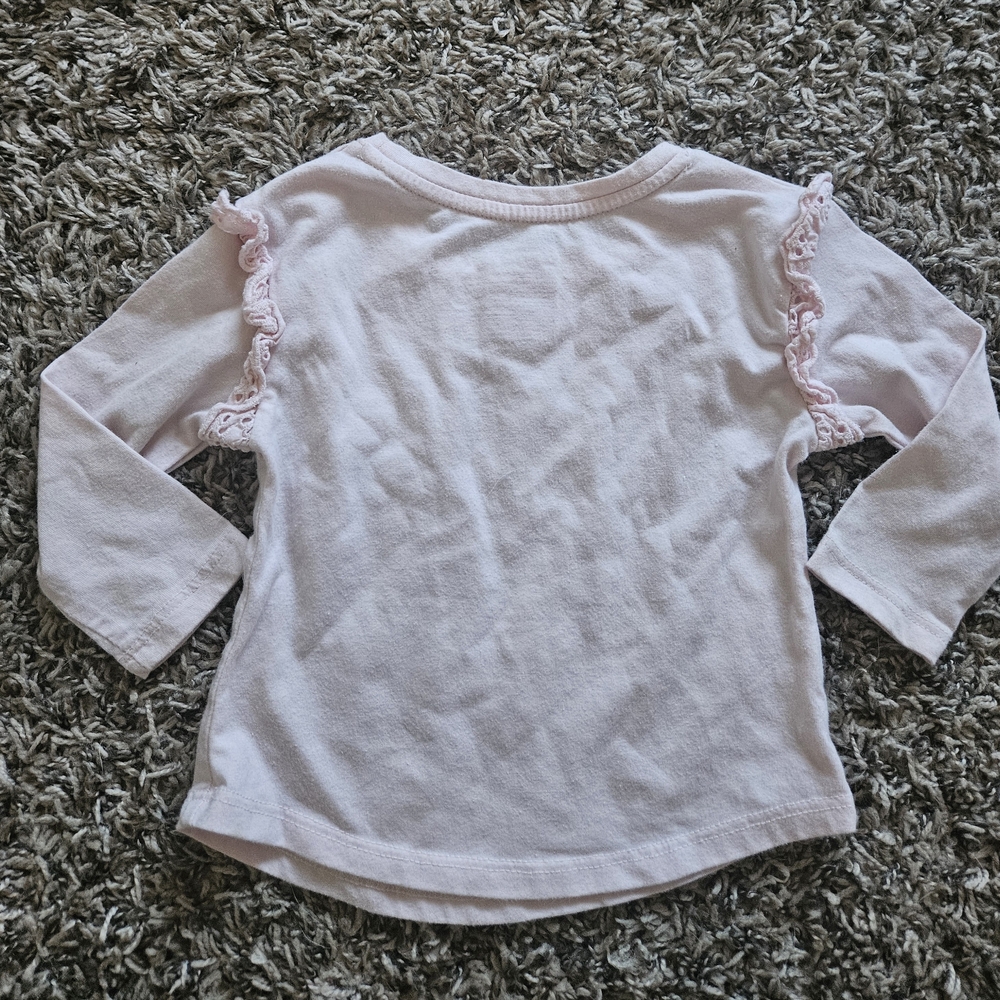 Pink Ruffled Baby Girl Shirt - Picture 3 of 3